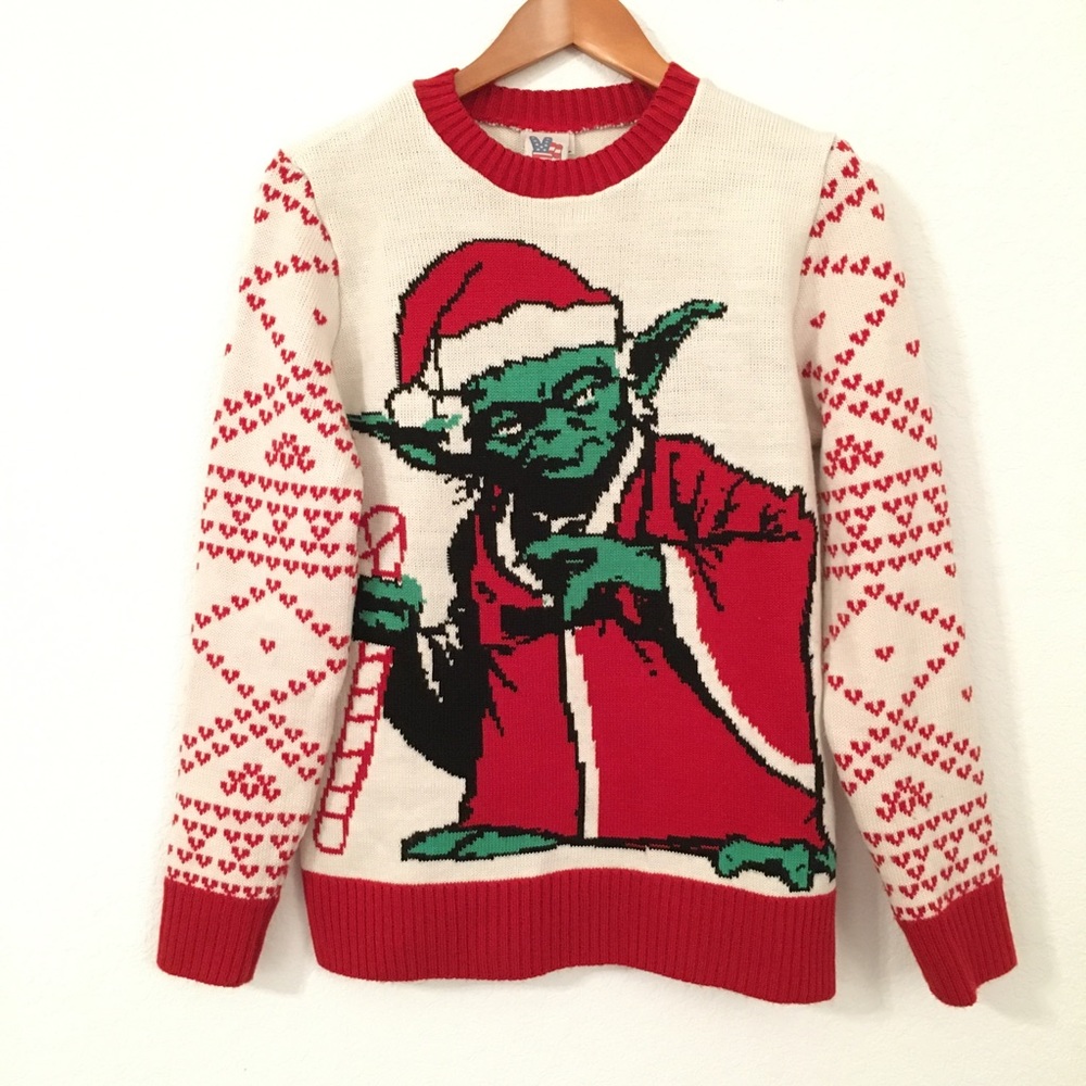 Junk Food Star Wars Yoda Ugly Christmas Sweater